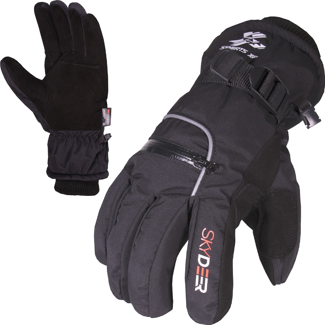 SKYDEER 3M Scotchgard Waterproof Genuine Deerskin Suede Leather Ski Gloves SKYDEER CO. SD8650T