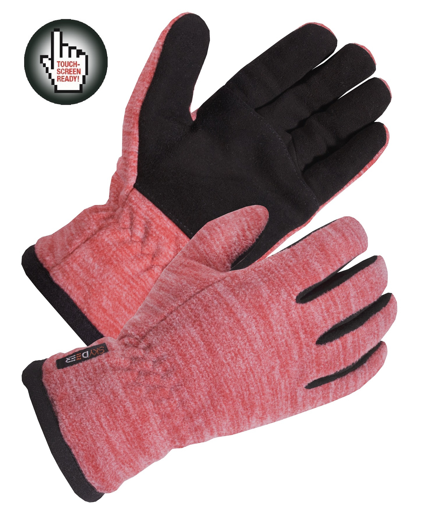 SD8661KW SKYDEER Winter Gloves with Soft Deerskin Suede Leather & Thermal Polar Fleece & Warm 3M Thinsulate Insulation 